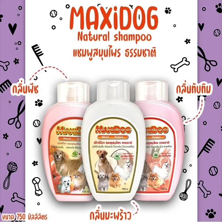 MaxiDog Alovera แชมพูอาบน้ำ สำหรับสุนัข