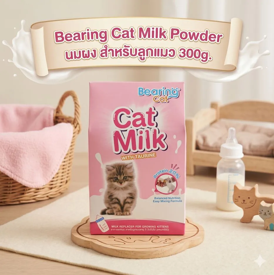 Bearing Cat Milk Powder นมผง สำหรับลูกแมว 300g.
