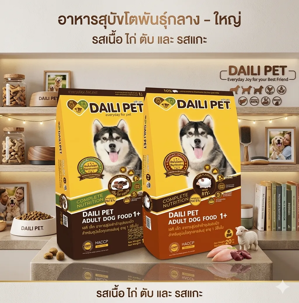 Daili Pet อาหารเม็ดสำหรับสุนัขโต