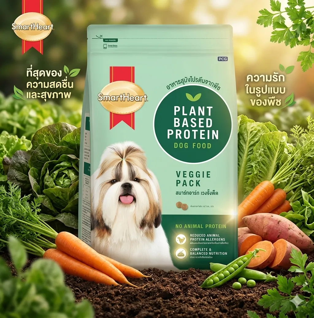 Smartheart Plant Based Adult อาหารเม็ดสำหรับสุนัขโตทุกสายพันธุ์