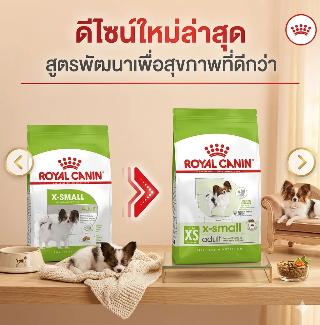 Royal Canin X Small Adult อาหารสำหรับสุนัขโตพันธุ์จิ๋ว