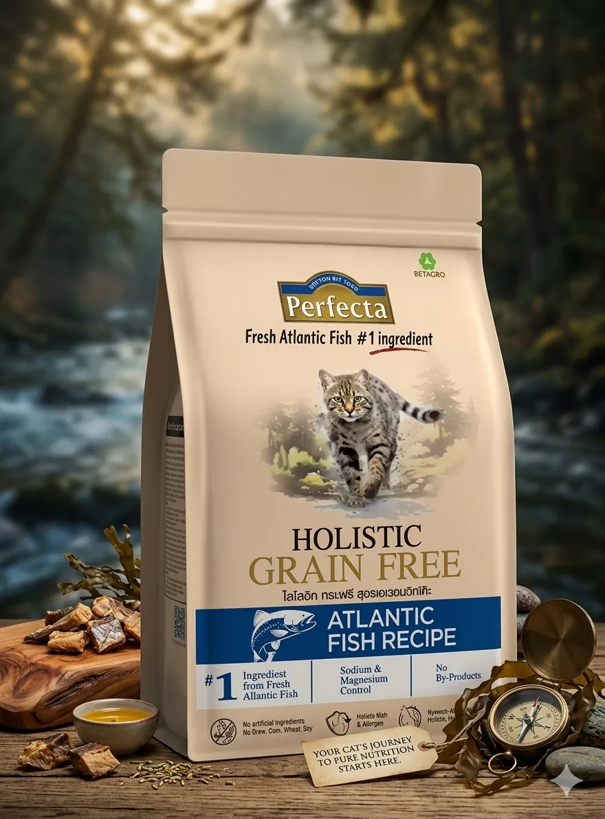 Perfecta Holistic Grain Free อาหารแมว สูตร Atlantic Fish
