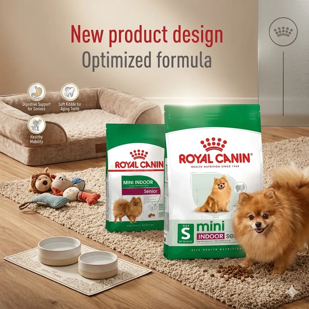 Royal Canin Mini Indoor Senior อาหาร สำหรับสุนัขสูงวัยพันธุ์เล็ก สูตรเลี้ยงในบ้าน