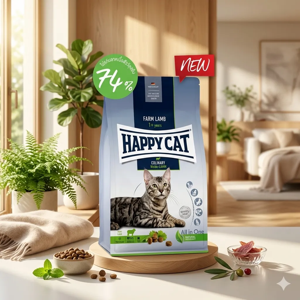Happy Cat Supreme Culinary Weide Lamm สูตรเนื้อแกะ สำหรับแมวโต