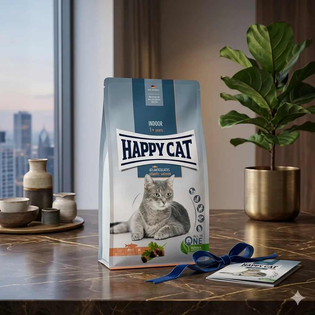 Happy Cat Supreme Indoor Atlantik Lachs สูตรไก่+แซลมอน สำหรับแมวเลี้ยงในบ้าน