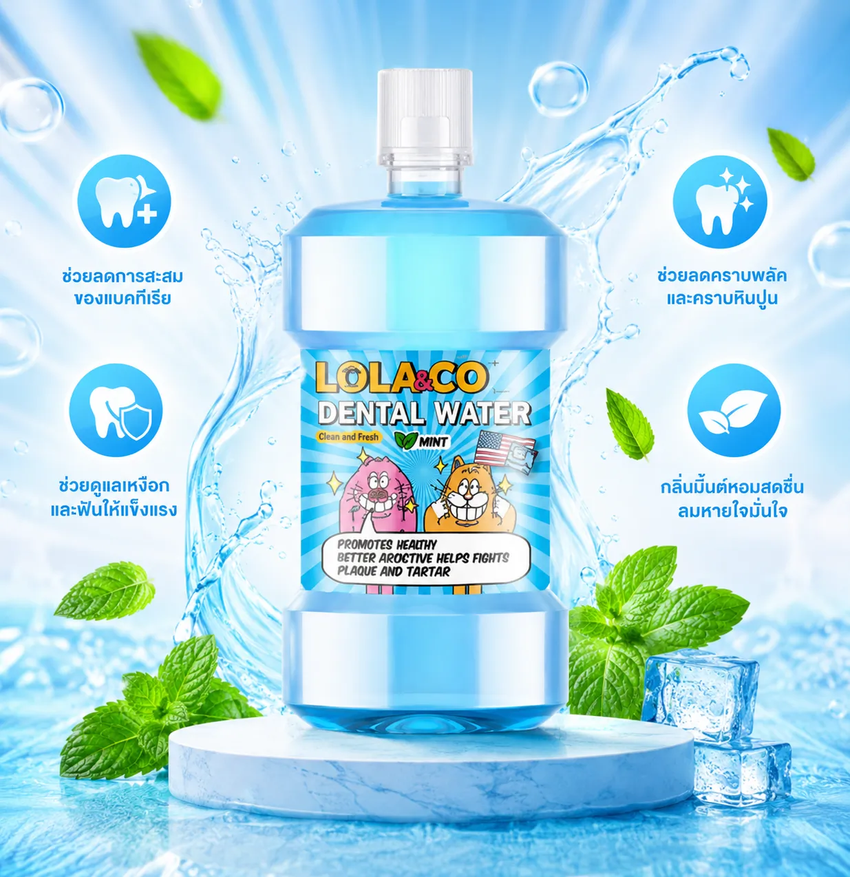 Lola&Co Dental Water น้ำยาทำความสะอาดปาก 250 Ml