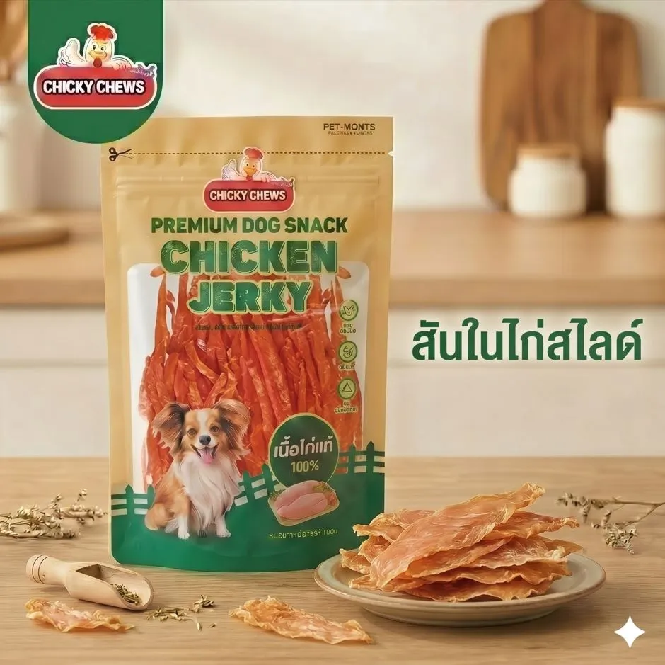 CHICKY CHEWS สันในไก่ คละแบบ สำหรับสุนัข