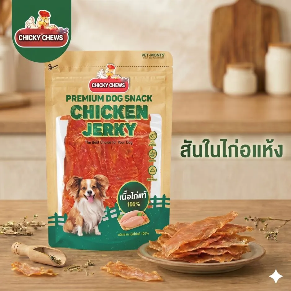 CHICKY CHEWS สันในไก่ คละแบบ สำหรับสุนัข