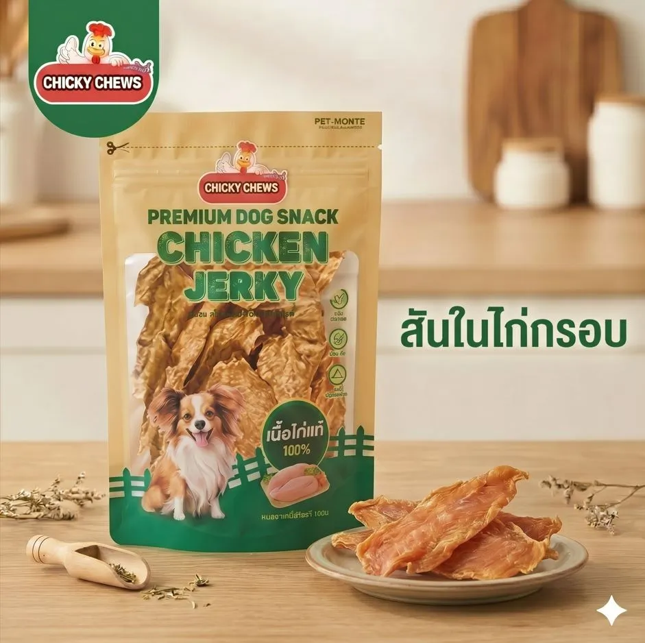 CHICKY CHEWS สันในไก่ คละแบบ สำหรับสุนัข