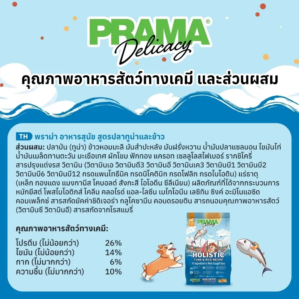 Prama Dog Food อาหารเม็ดสำหรับสุนัข