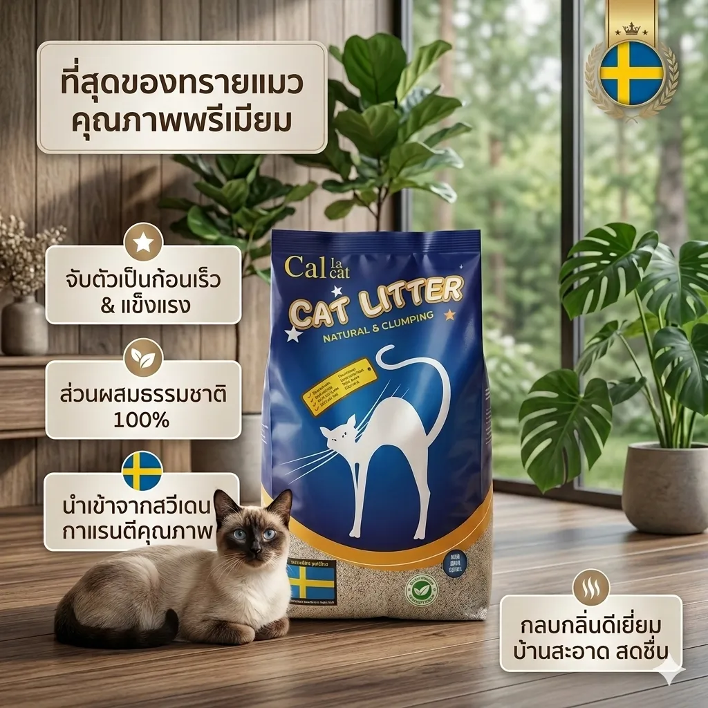 Sweden Cat ทรายแมว (สีน้ำเงิน) ขนาด 10 L