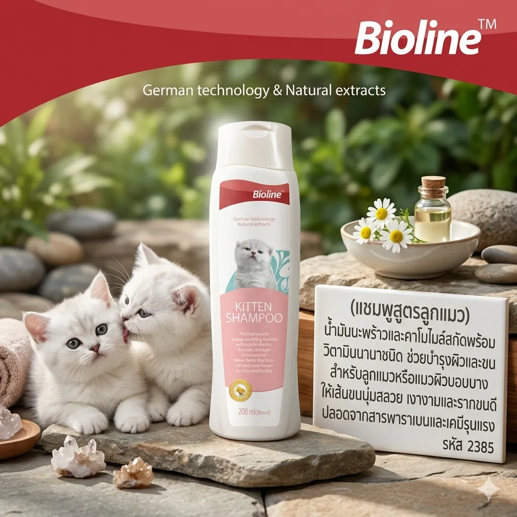 Bioline แชมพูลูกแมว Kitten 200Ml.