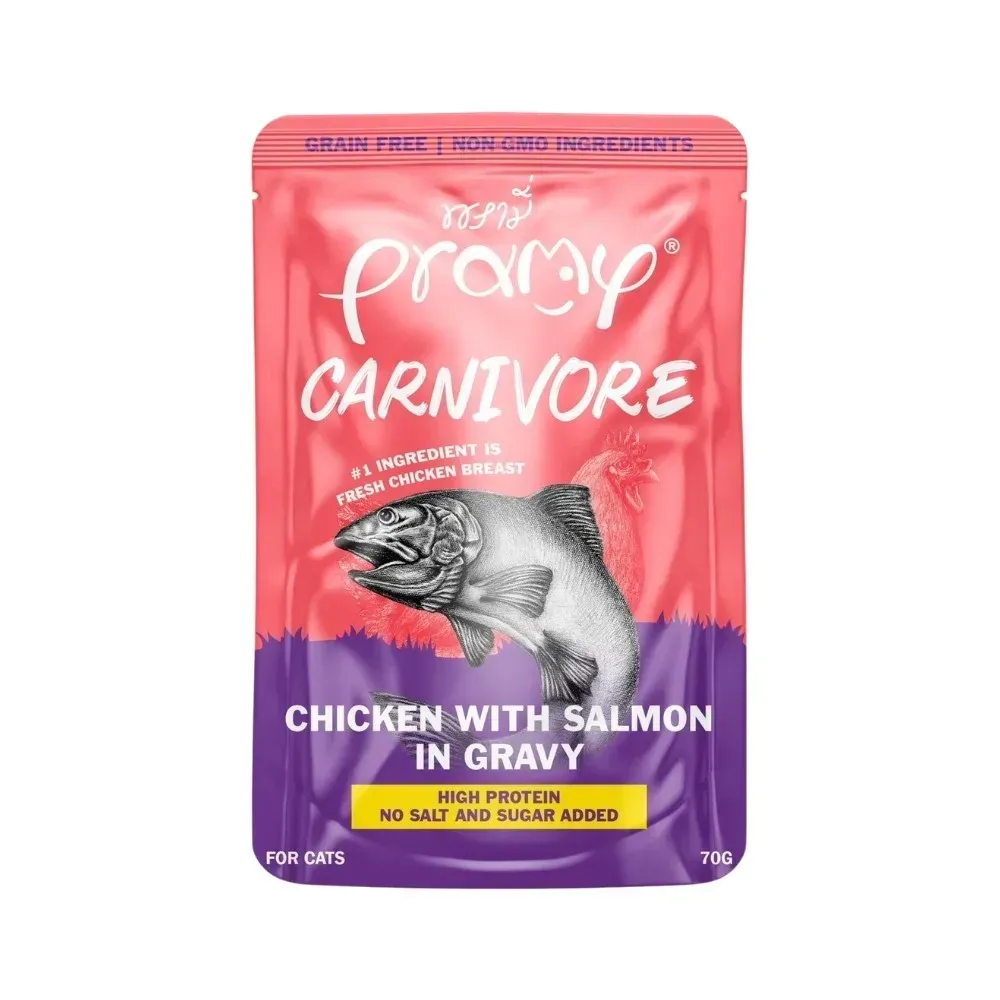 Pramy Carnivore อาหารแมวเปียกสูตรเนื้อเยอะ