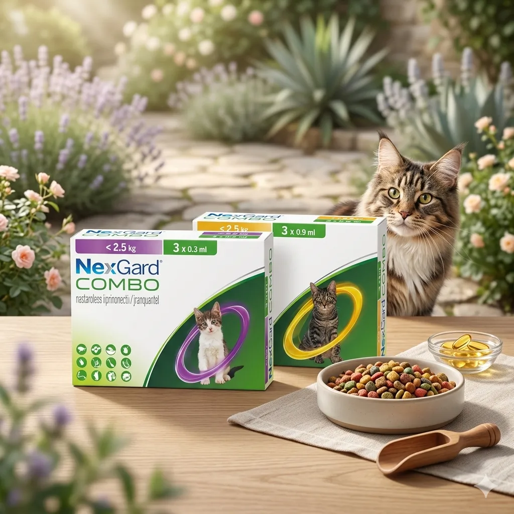 Nexgard Combo ชนิดหยดหลังคอ สำหรับแมว
