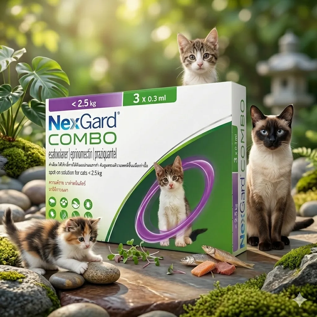 Nexgard Combo ชนิดหยดหลังคอ สำหรับแมว