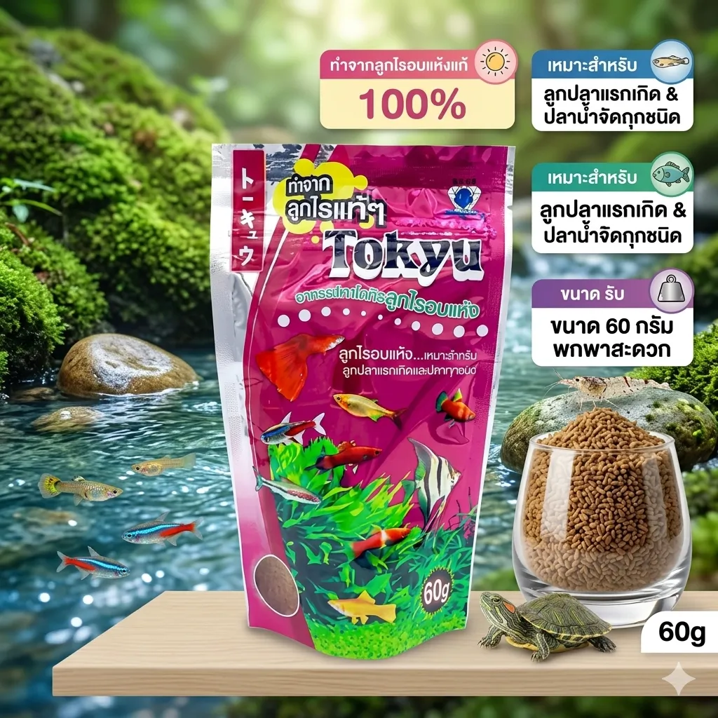 Tokyu (โตคิว) ลูกไรอบแห้ง (ซอง)