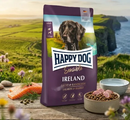 Happy Dog Sensible Ireland สูตรแซลมอน & กระต่าย สำหรับสุนัขพันธุ์ใหญ่