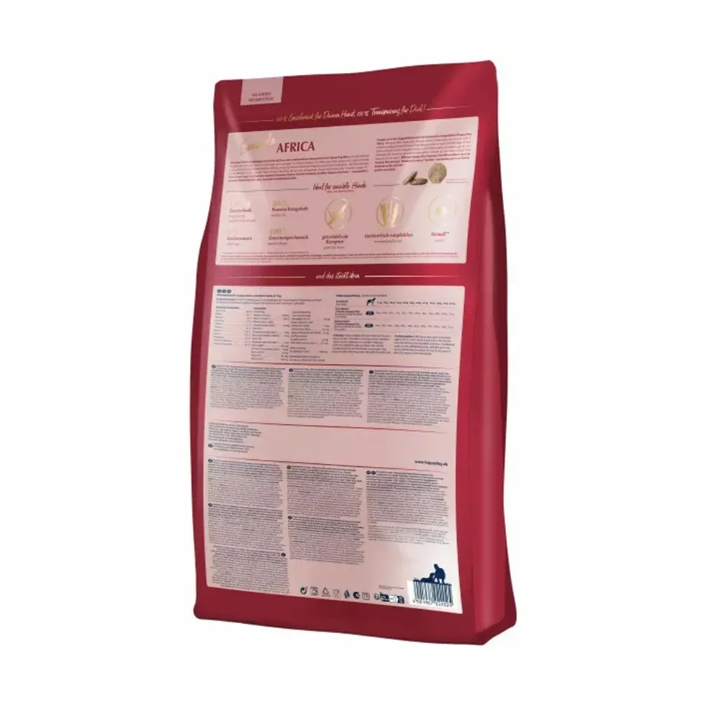 Happy Dog Sensible Africa (Grain Free) สูตรเนื้อนกกระจอกเทศ สำหรับสุนัขพันธุ์ใหญ่