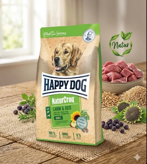 Happy Dog Naturcroq Lamm & Reis สูตรเนื้อแกะและข้าว สำหรับสุนัขโต