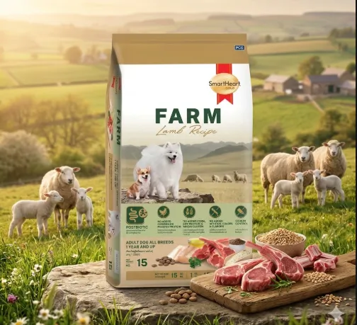 Smartheart Gold Farm สูตรแกะและปลาเนื้อขาว อาหารเม็ดสุนัขโตทุกสายพันธุ์