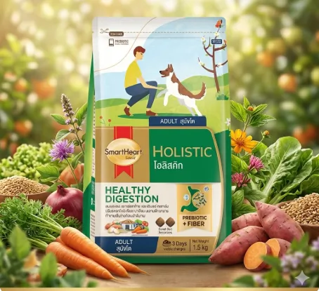 Smartheart Gold Holistic อาหารเม็ดสำหรับสุนัขโตพันธุ์ใหญ่