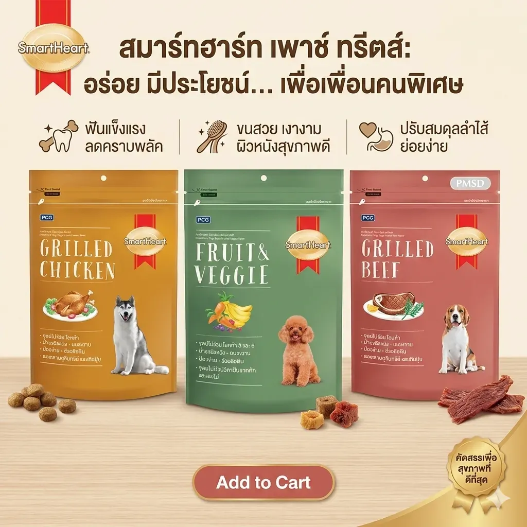 Smartheart Treat ขนมสุนัข บิสกิต 100g