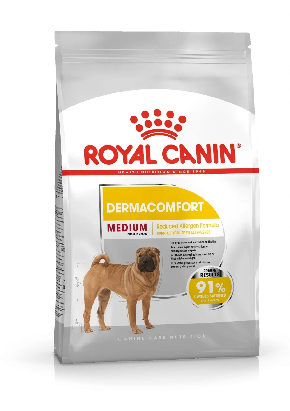 Royal Canin Medium Dermacomfort อาหารเม็ดสำหรับสุนัขโตพันธุ์กลาง สูตรบำรุงขนและผิวแพ้ง่าย