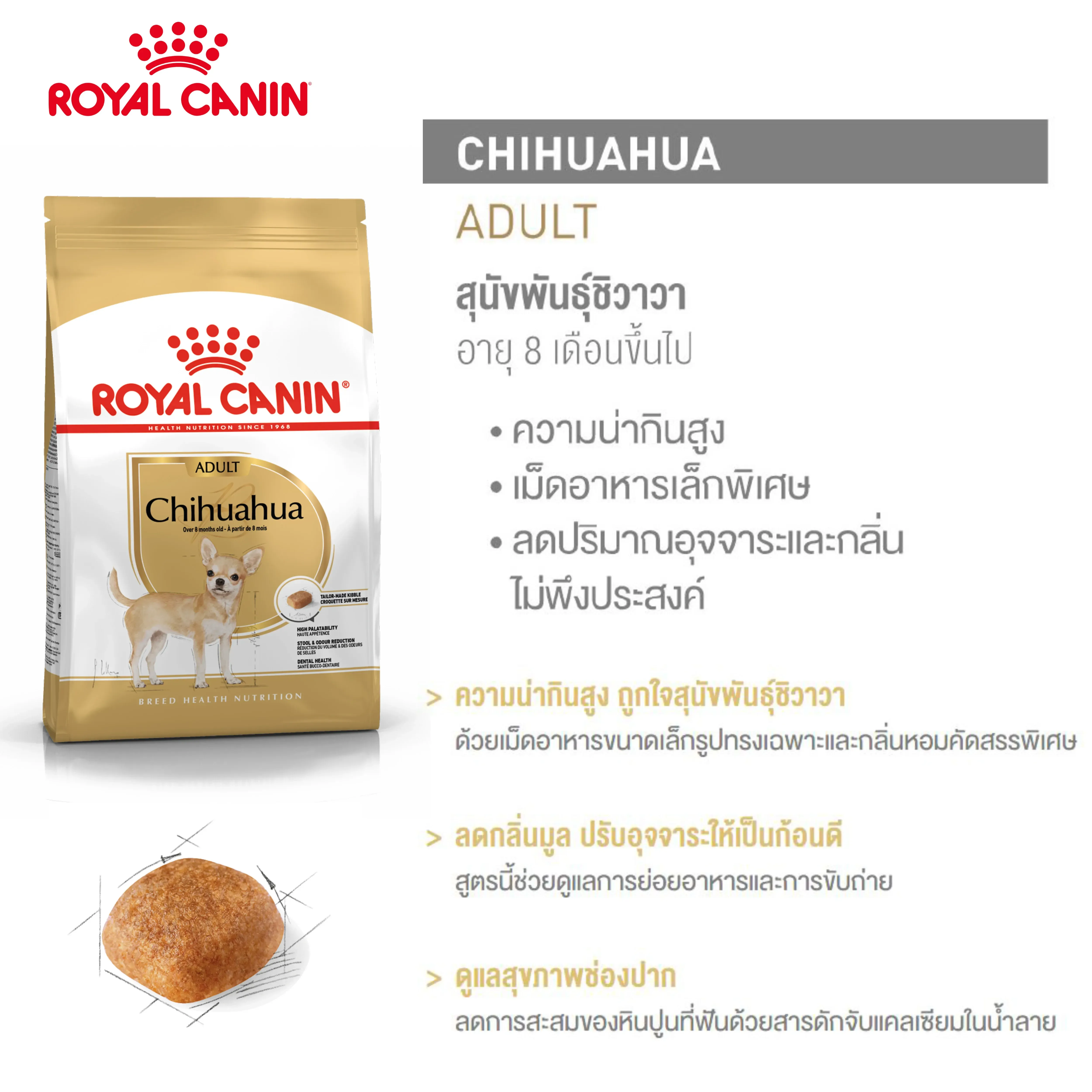 Royal Canin Chihuahua Adult อาหารเม็ดสำหรับสุนัขโตพันธุ์ชิวาวา
