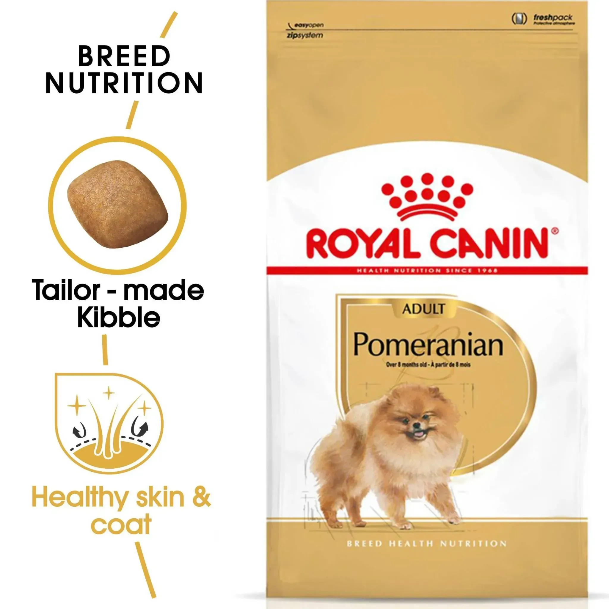 Royal Canin Pomeranian Adult อาหารเม็ดสำหรับสุนัขโตพันธุ์ปอมเมอเรเนียน