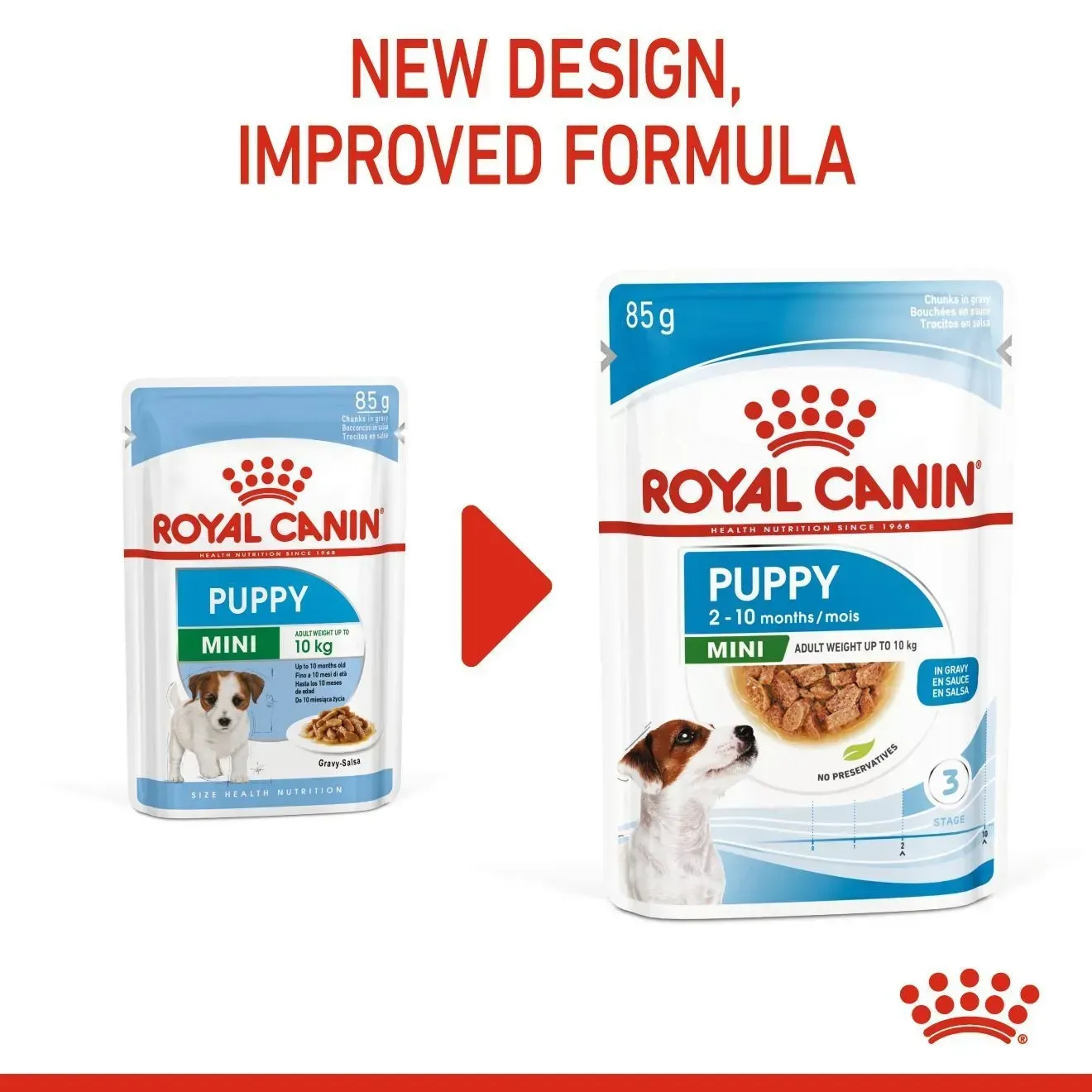 Royal Canin Pouch อาหารเปียกสุนัข สูตร Mini Puppy สำหรับลูกสุนัขพันธุ์เล็ก 85g