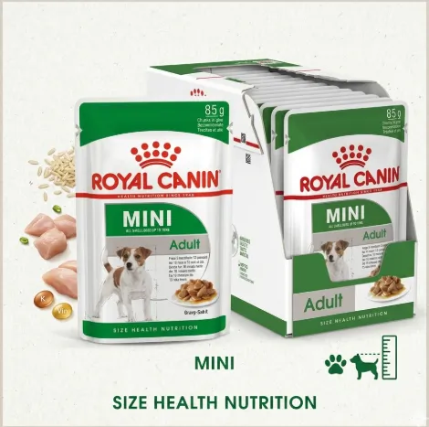 Royal Canin Pouch อาหารเปียกสุนัข สูตร Mini Adult สำหรับสุนัขโตพันธุ์เล็ก 85g