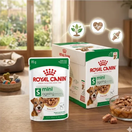 Royal Canin Pouch อาหารเปียกสุนัข สูตร Mini Ageing สำหรับสุนัขโตพันธุ์เล็กสูงวัย 85g