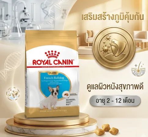 Royal Canin French Bulldog Puppy อาหารเม็ดสำหรับลูกสุนัขเฟรนช์ บูลด็อก