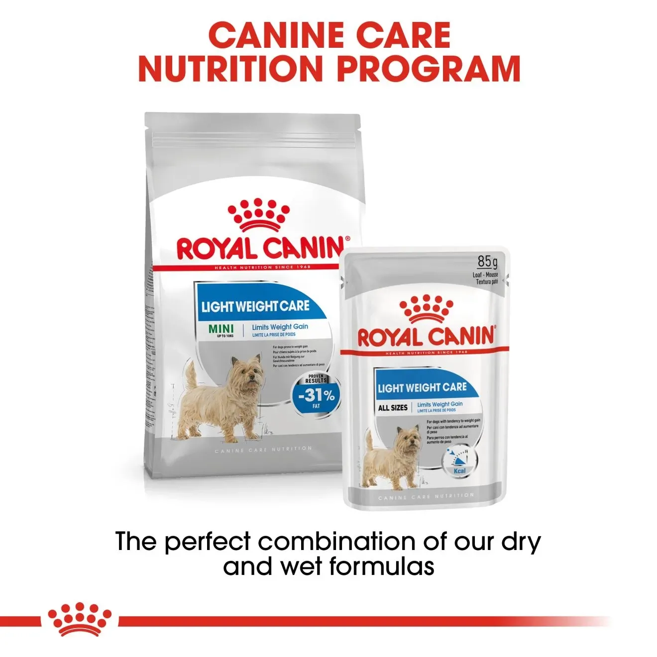 Royal Canin Pouch อาหารเปียกสุนัข สูตร Light Weight Care (ควบคุมน้ำหนัก) 85 g