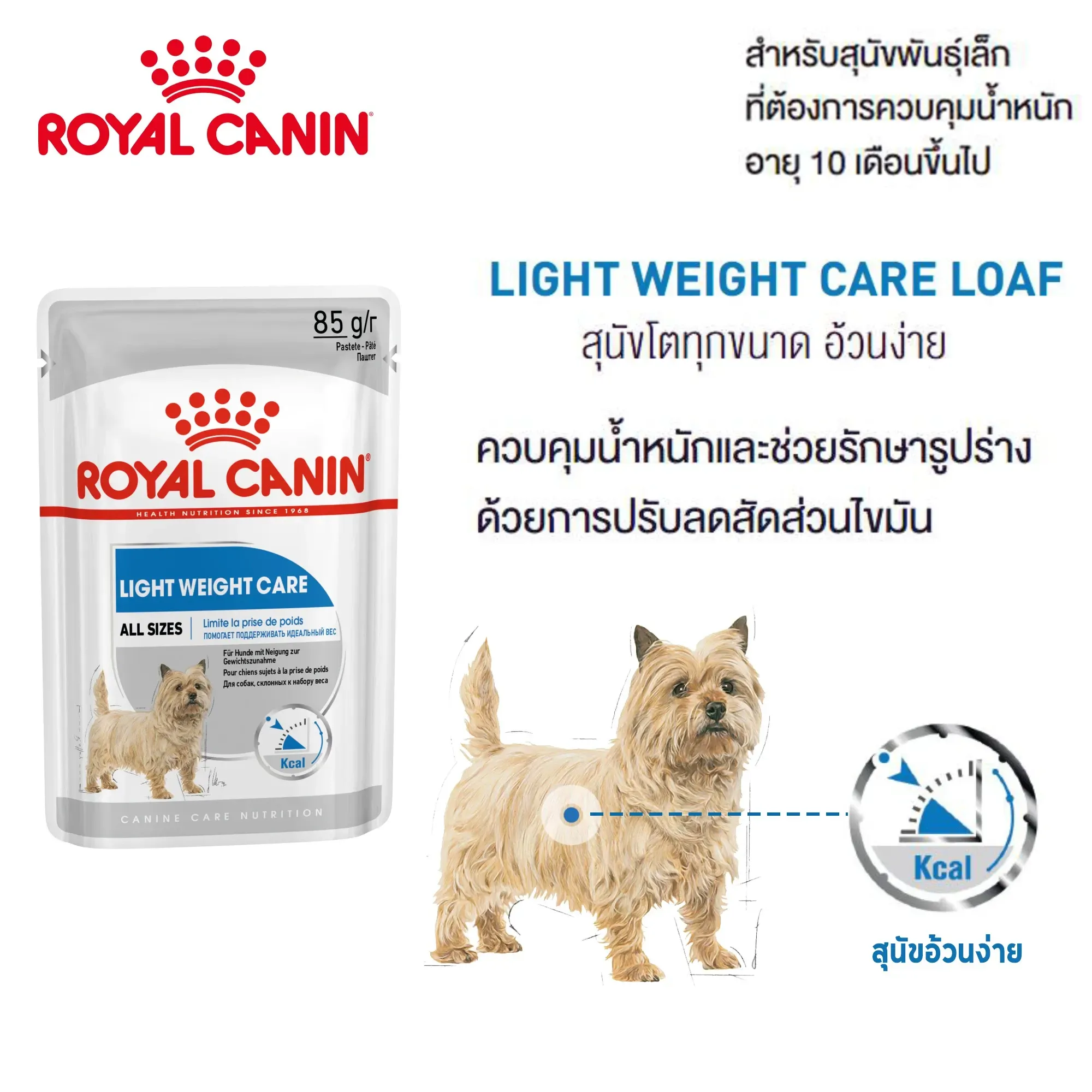 Royal Canin Pouch อาหารเปียกสุนัข สูตร Light Weight Care (ควบคุมน้ำหนัก) 85 g