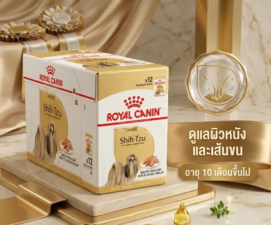 Royal Canin Pouch อาหารเปียกสุนัข สูตร Shih Tzu Loaf สำหรับสุนัขพันธุ์ชิสุห์ 85 g