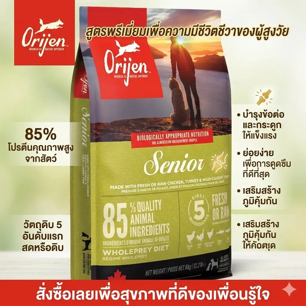 Orijen Senior Dog สำหรับสุนัขสูงวัย