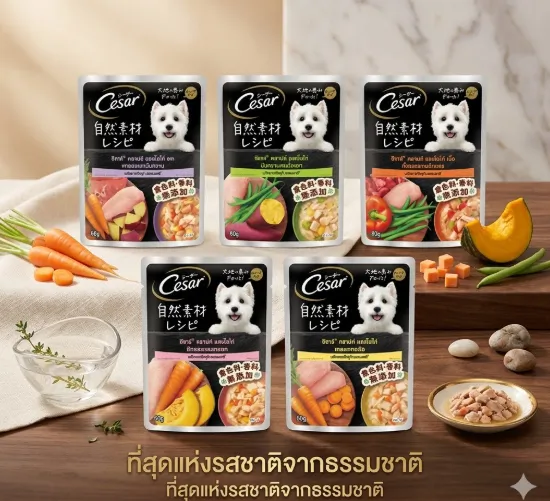 Cesar Crafted Pouch อาหารเปียกสุนัขซอง 60 g