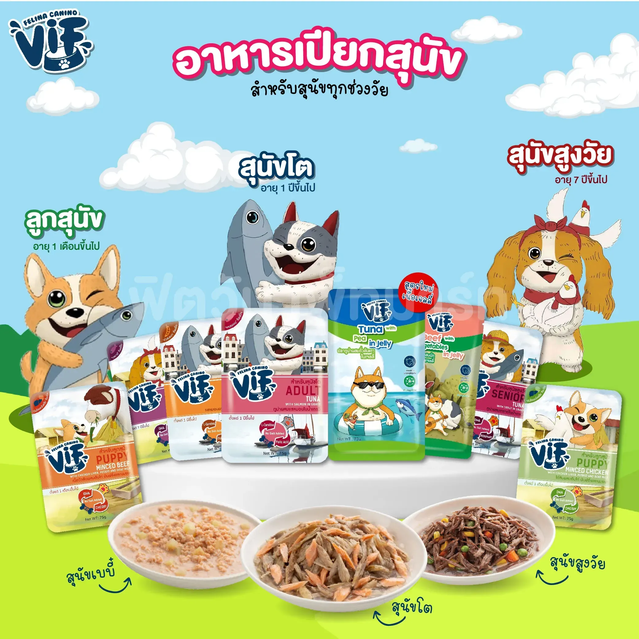Vif Pouch อาหารเปียกสุนัขซอง 75g