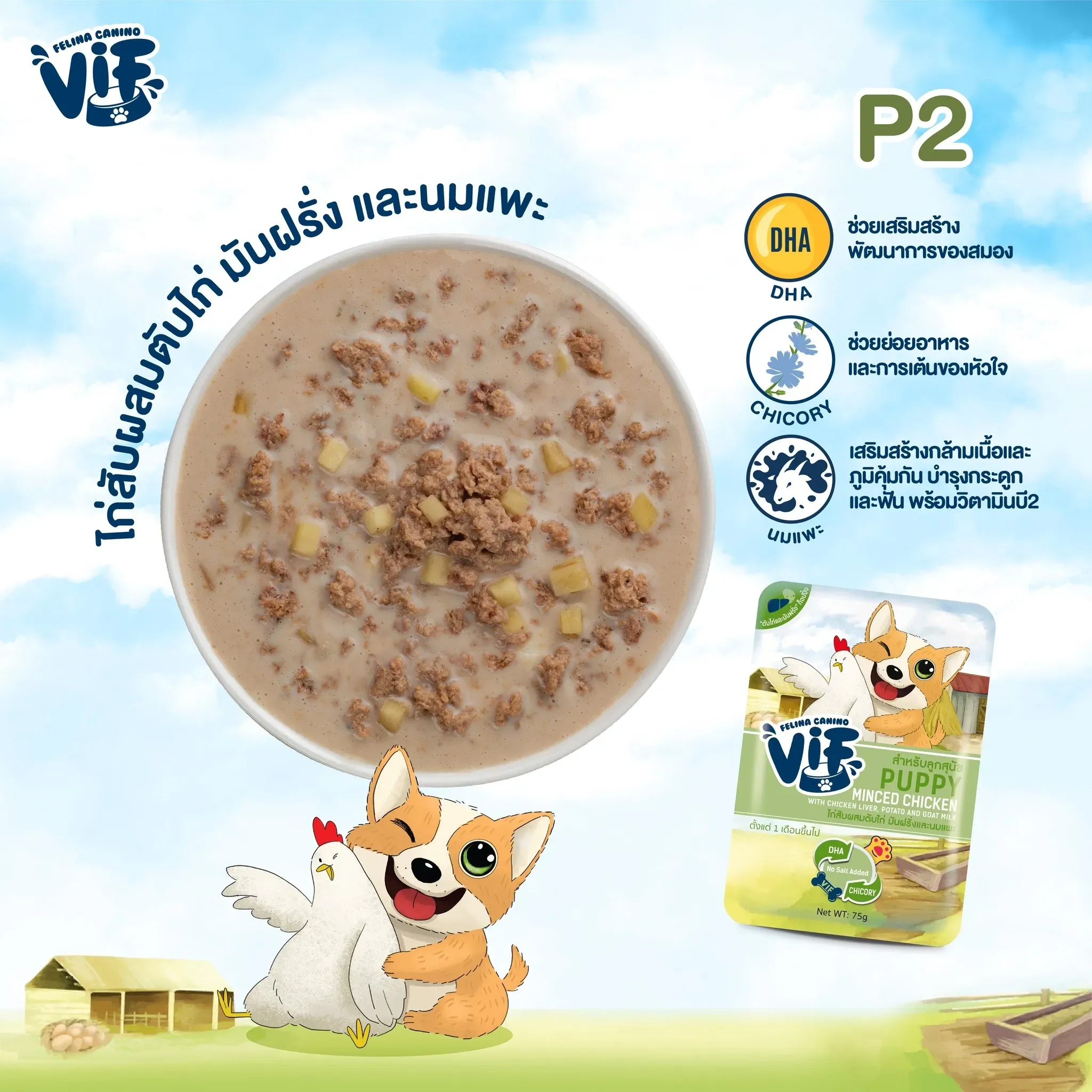 Vif Pouch อาหารเปียกสุนัขซอง 75g