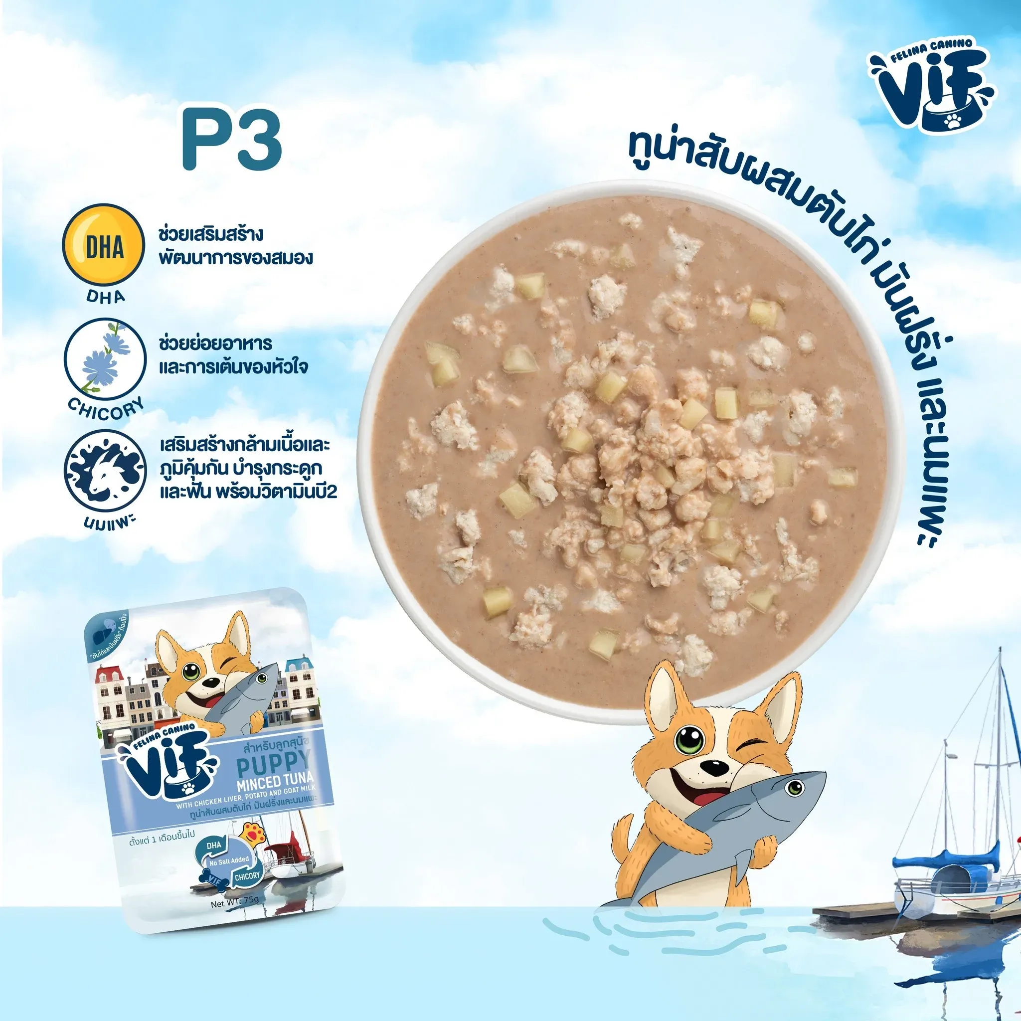 Vif Pouch อาหารเปียกสุนัขซอง 75g