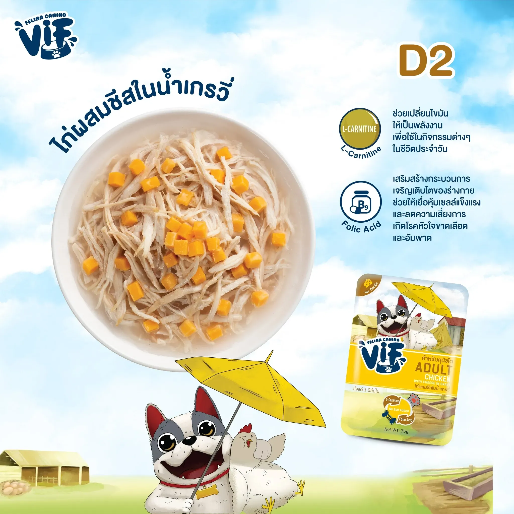 Vif Pouch อาหารเปียกสุนัขซอง 75g