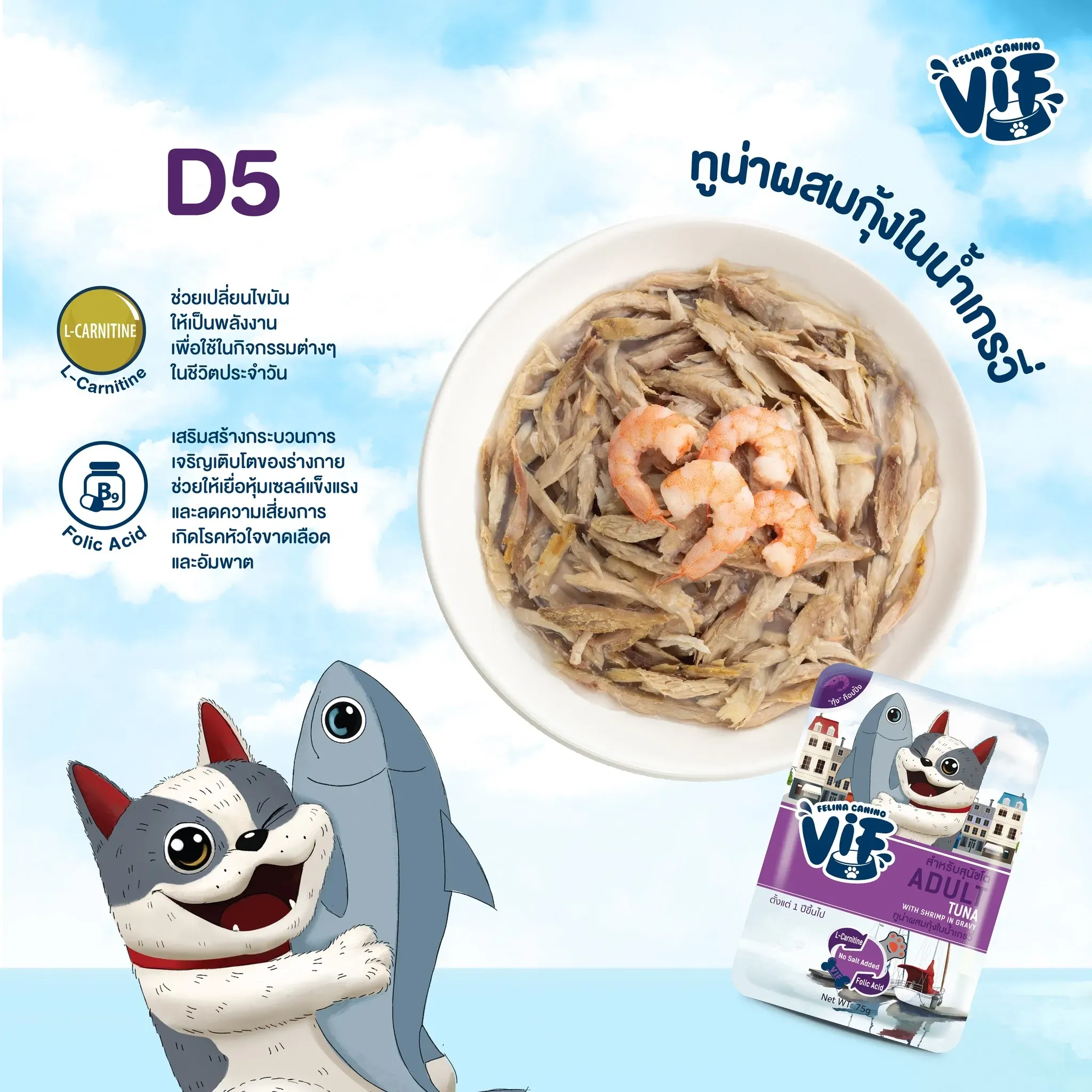 Vif Pouch อาหารเปียกสุนัขซอง 75g