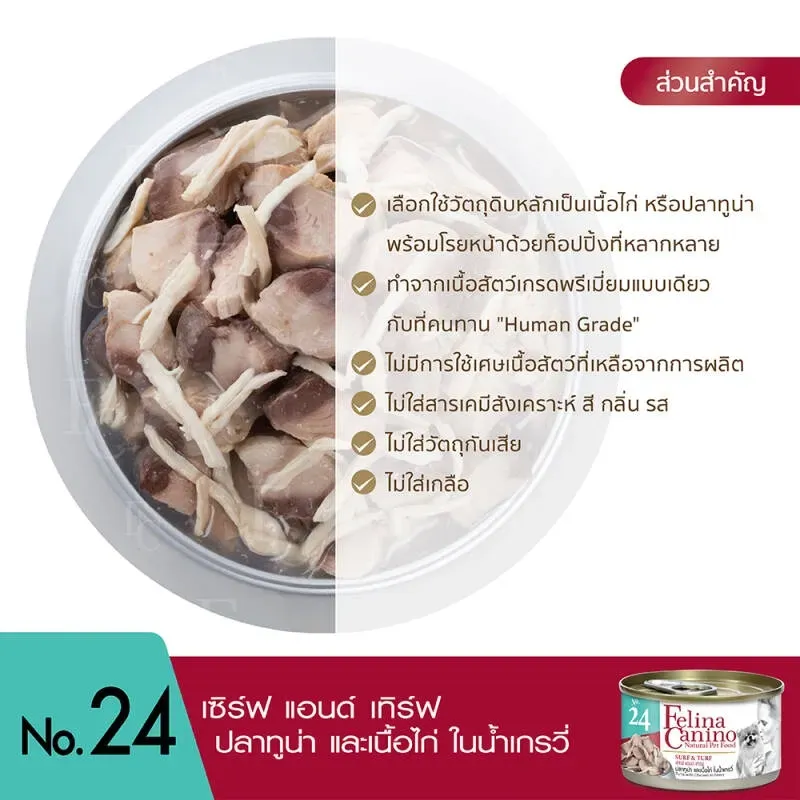 Felina Canino อาหารเปียกสุนัขกระป๋อง 85g