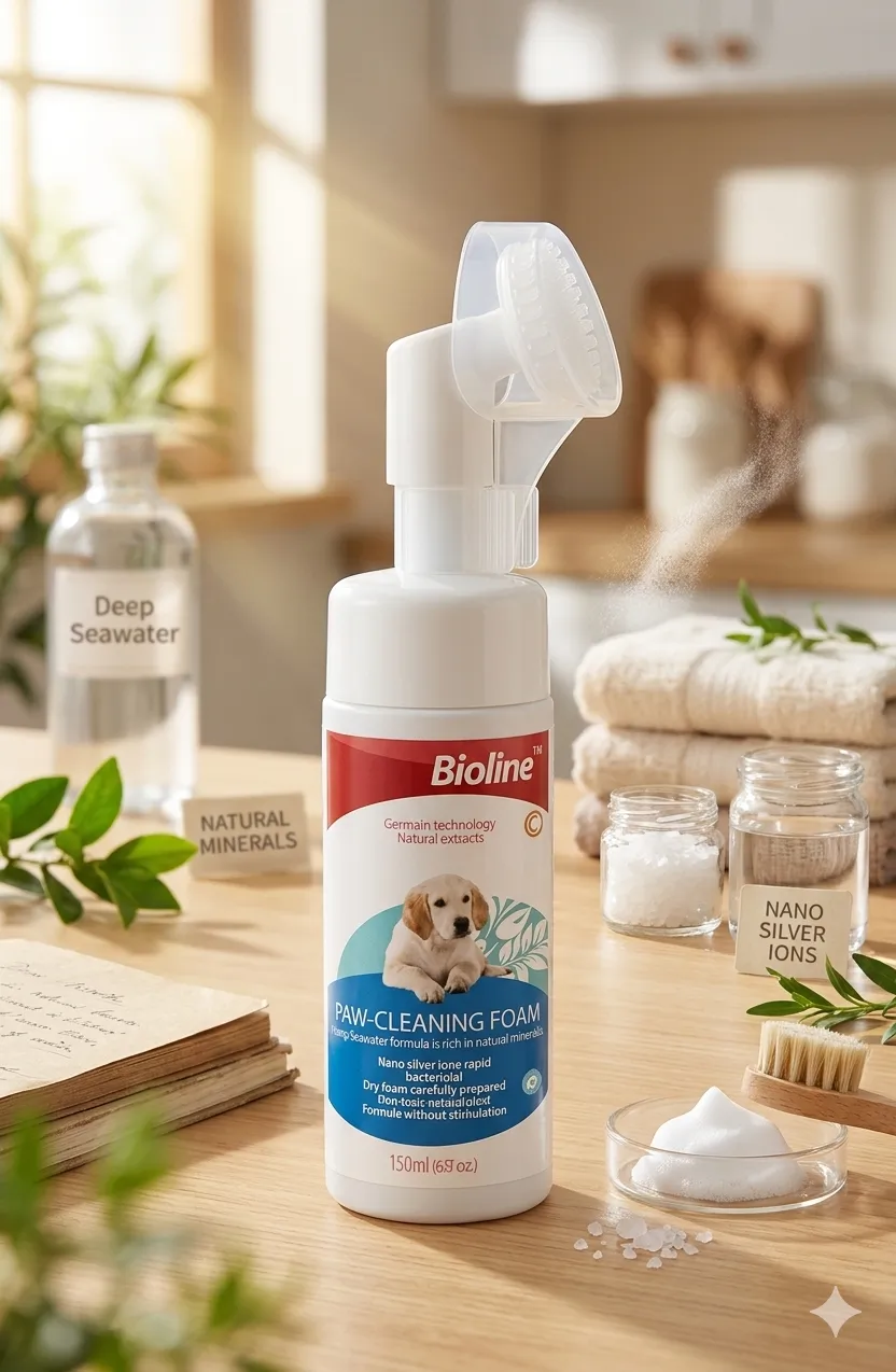 Bioline Pawfoam โฟมทำความสะอาดอุ้งเท้า 150Ml.