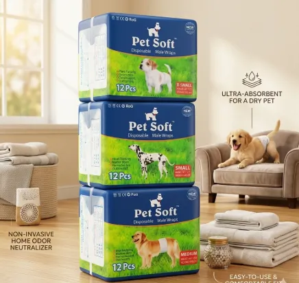 Pet Soft โอบิ 3 สี (Male Wrap) (12 ชิ้น)