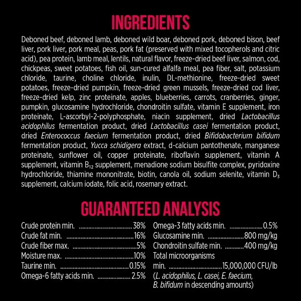 Nutrience Subzero Prairie Red อาหารสุนัขโต Grain-Free ผสมฟรีซดราย (สูตรเนื้อแดงรวม วัว แกะ หมูป่า)