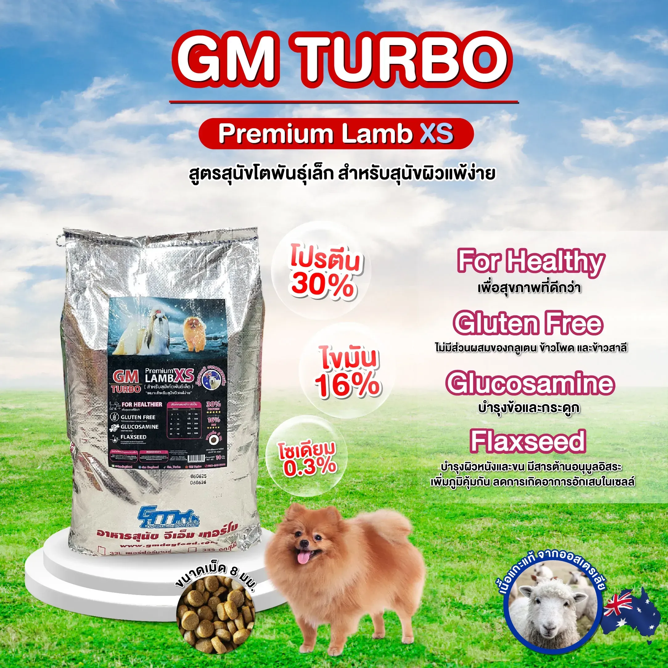 Gm Turbo Lambto Lamb อาหารสุนัข ทุกช่วงวัย