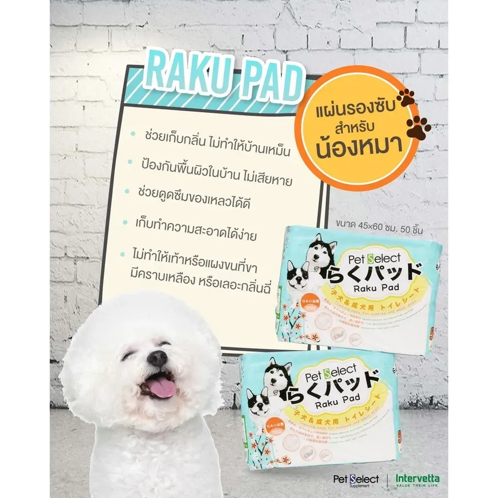 Pet Select Raku Pad แผ่นรองซับ