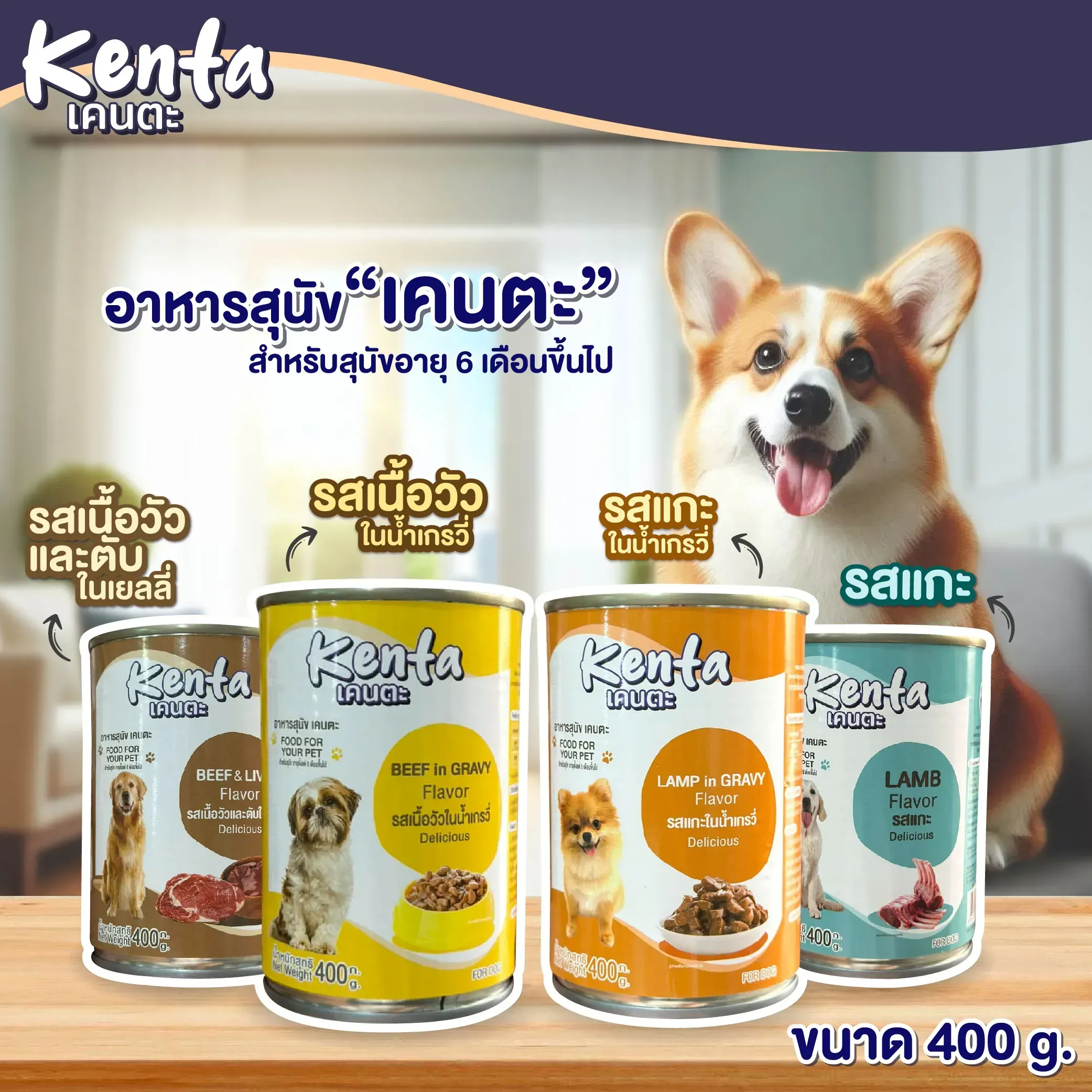 Kenta อาหารเปียกสุนัข กระป๋อง 400 g